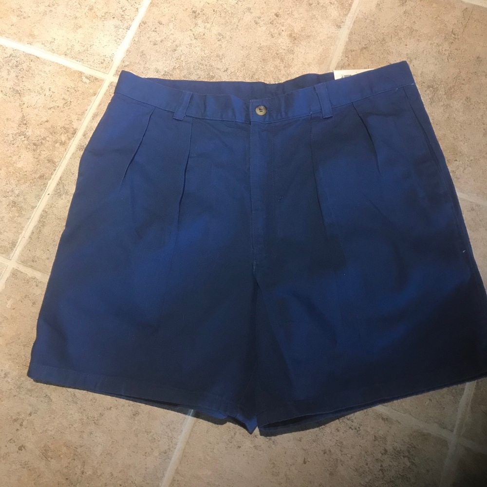 NWT Royal Palm - VINTAGE Men royal blue shorts w/pleats, Size: 34
